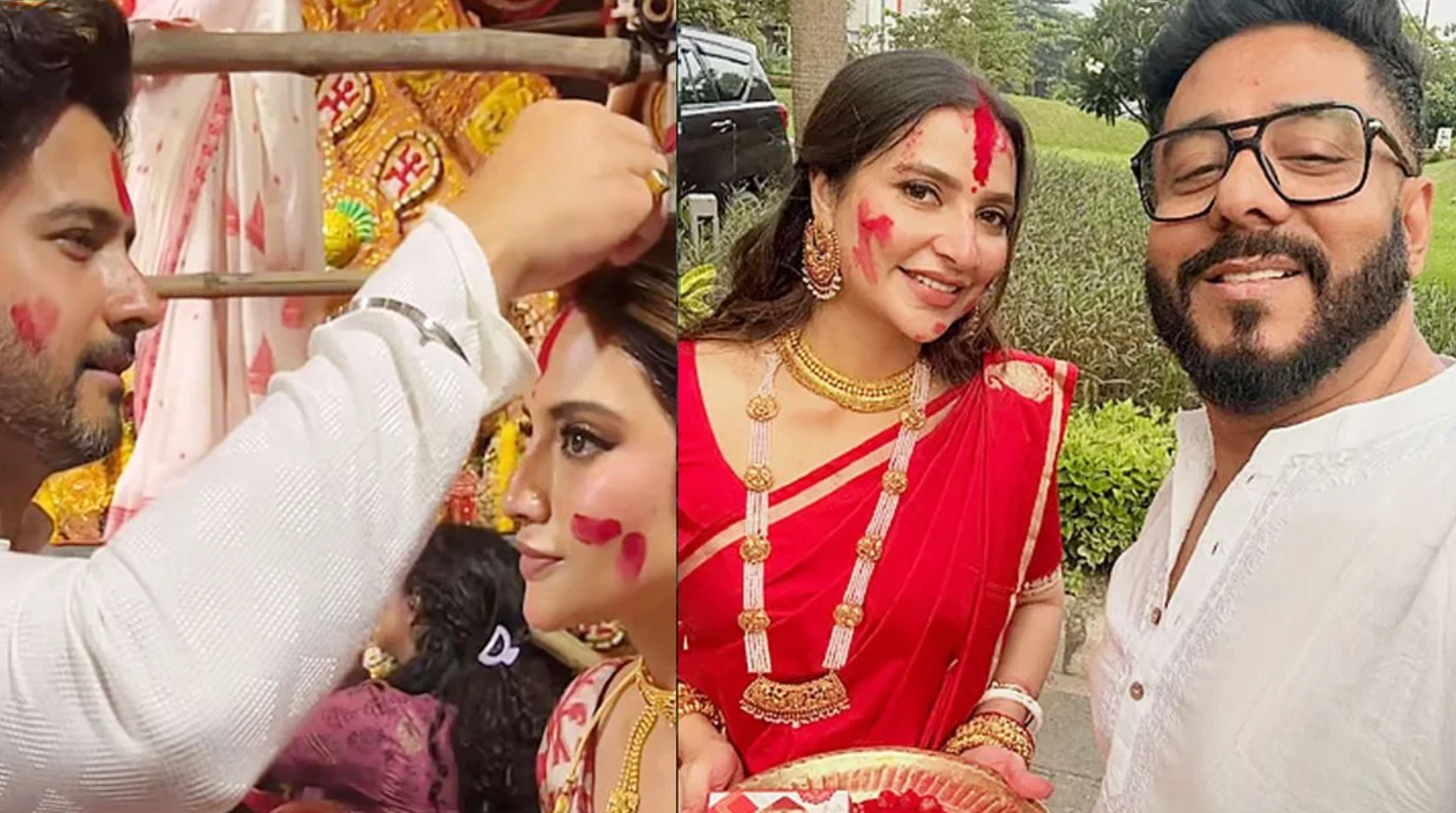 প্রকাশ্যে নুসরাতের সিঁথিতে সিঁদুর পরালেন যশ